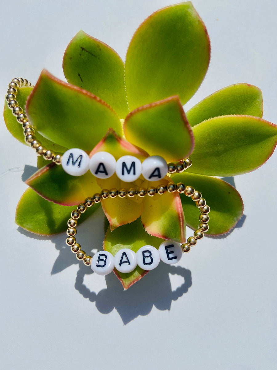 'Mama and Babe' bracelet set
